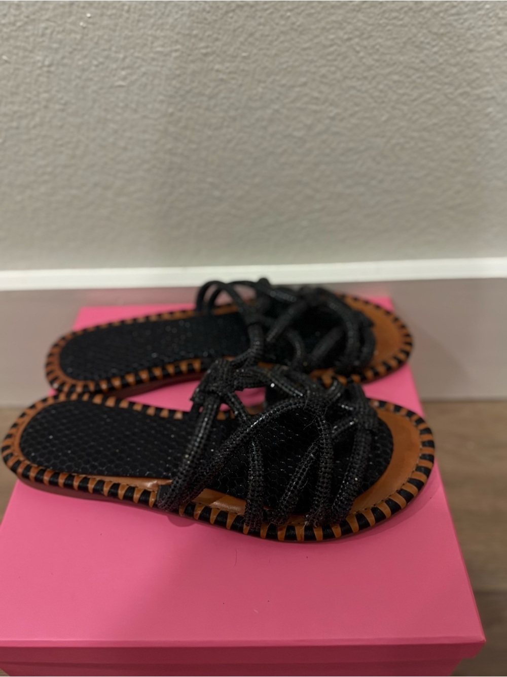 Jessica Simpson Black Strappy Slide Sandals - 6.5 - Picture 2 of 2
